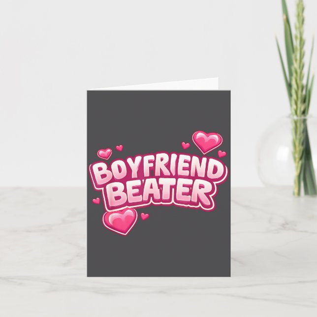 Boyfriend Beater Funny Tee  Karte (Vorderseite)