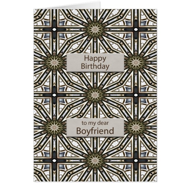 Boyfriend Birthday Abstrakt Mandala Design (Vorne)