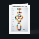 Boyfriend Birthday Card Liebe Lots Jelly Tots Karte<br><div class="desc">Ich habe dieses großartige Bild einer Geburtstagskarte erstellt. Sie können Ihre eigene Nachricht hineinstecken. Bitte schauen Sie sich meine anderen Artikel mit diesem Bild an.</div>