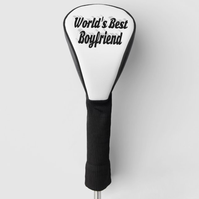 Boyfriend Black Script Golf Headcover (Vorderseite)