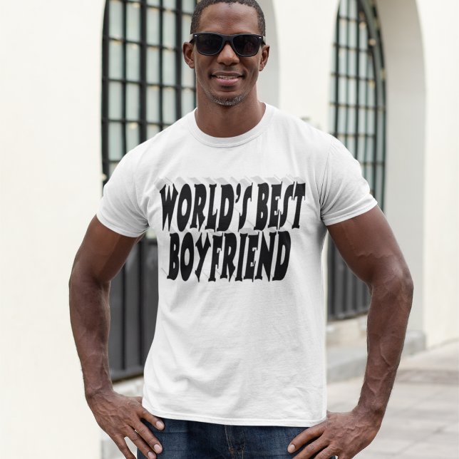 Boyfriend Black Typografy T-Shirt (Von Creator hochgeladen)