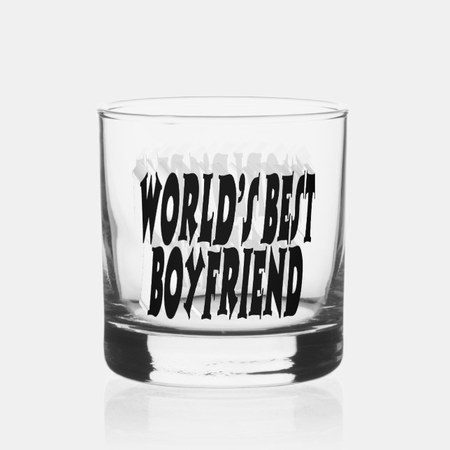 Boyfriend Black Typografy Whiskyglas (Vorderseite)