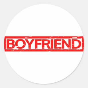 Boyfriend Briefmarke Runder Aufkleber