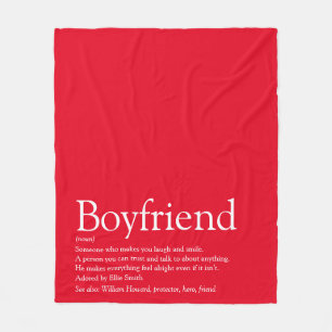 Boyfriend Definition Modern Fun Red Fleecedecke