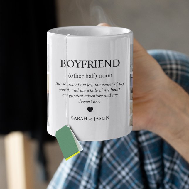 Boyfriend Definition Photo Collage Kaffeetasse (Von Creator hochgeladen)