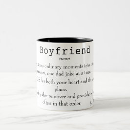 Boyfriend Definition-Tasse Zweifarbige Tasse