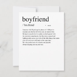 Boyfriend Definition Valentinstag Karte