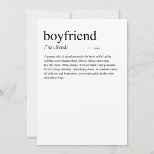 Boyfriend Definition Valentinstag Karte