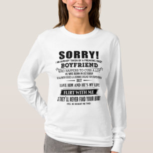 Boyfriend Er war im Oktober Geboren T-Shirt