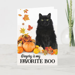 Boyfriend Favorite Boo Halloween Black Cat Karte