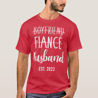Boyfriend Fianc Ehemann 2023 für Hochzeit und Honi T-Shirt