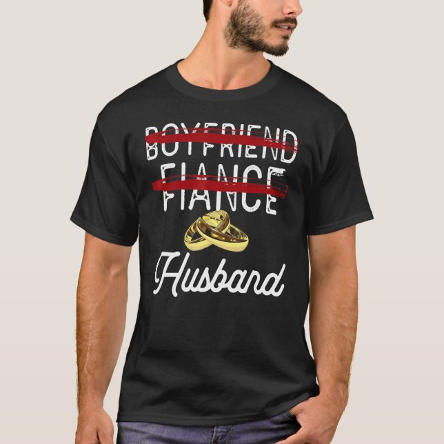 Boyfriend Fiance Husband Groom Wedding Themed T-Shirt (Vorderseite)