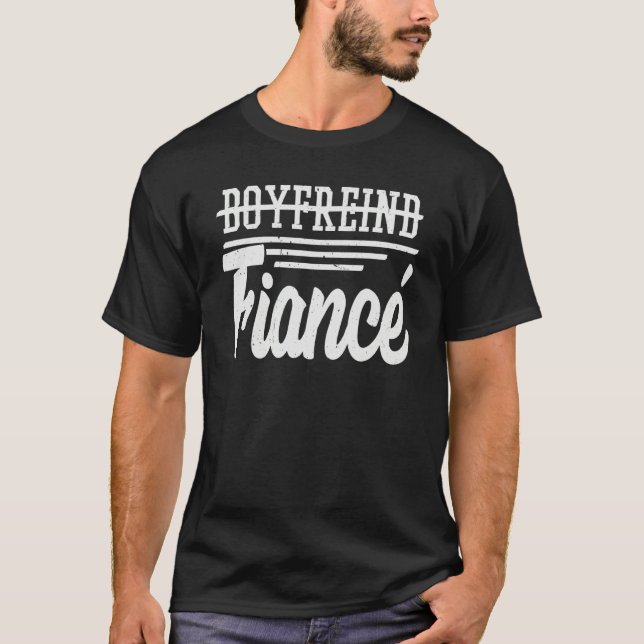Boyfriend Fiance Relationship Couple Marriage Cele T-Shirt (Vorderseite)