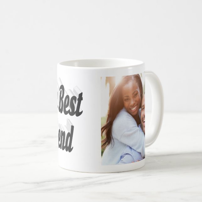 Boyfriend Foto Black Script Kaffeetasse (VorderseiteRechts)
