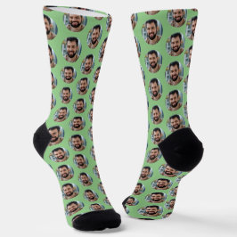 Boyfriend Foto for Girlfriend Niedlich Sage Green Socken