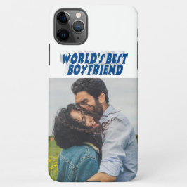 Boyfriend-Foto mit blauem Text iPhone Case iPhone 11Pro Max Hülle