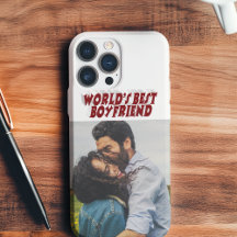 Boyfriend Foto mit bordeauxfarbenem Text iPhone Ca
