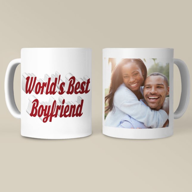 Boyfriend Foto mit burgundy Skript Kaffeetasse (Von Creator hochgeladen)