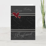 Boyfriend Geburtstagskarte für Mann mit Herz Karte<br><div class="desc">Boyfriend Geburtstagskarte für Mann mit Herz</div>