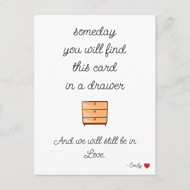 Boyfriend-Geschenkkarte für ihn Jubiläum-Liebe Ankündigungspostkarte (Vorderseite)