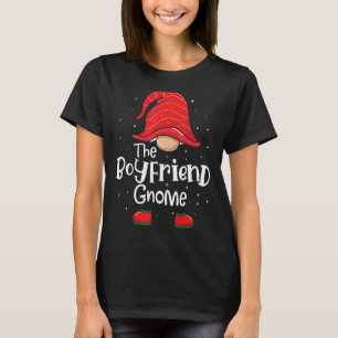 Boyfriend Gnome Funny Christmas Matching Family Pa T-Shirt