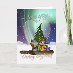 Boyfriend I Liebe You Christmas Card mit Love Sq Feiertagskarte