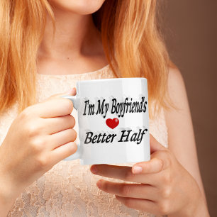 Boyfriend lustiger schwarzer Text Kaffeetasse