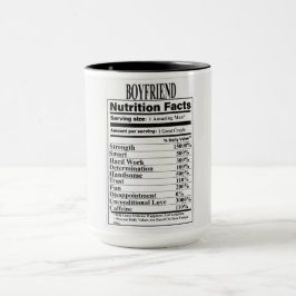 Boyfriend Nutrition Facts Tasse
