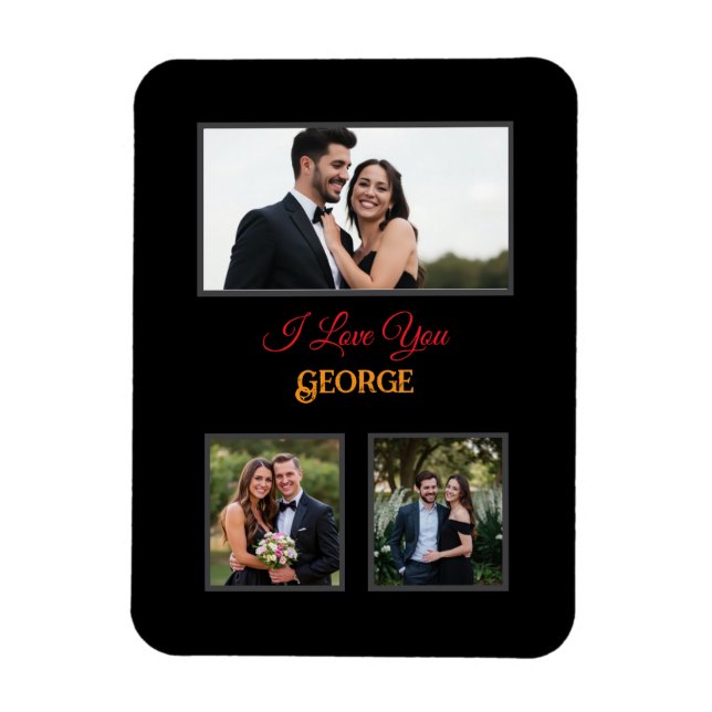 Boyfriend Personalisiert Foto Valentinstag Magnet (Vertikal)
