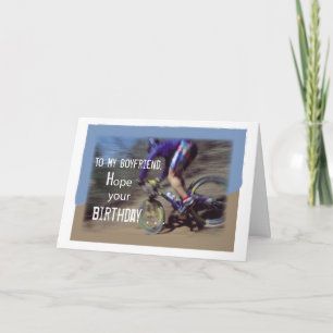 Boyfriend Sports Mountain Bike Birthday Karte