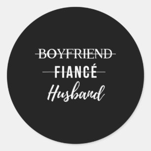 Boyfriend Verlobte Husband Funny Wedding Groom Jus Runder Aufkleber
