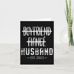 Boyfriend Verlobte Husband just Married 2023 Groom Karte