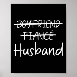 Boyfriend Verlobte Husband T-Shirts Bachelorette W Poster