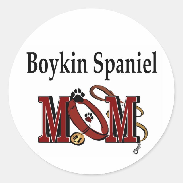 Boykin Spanel Hund MAMA Runder Aufkleber (Vorderseite)