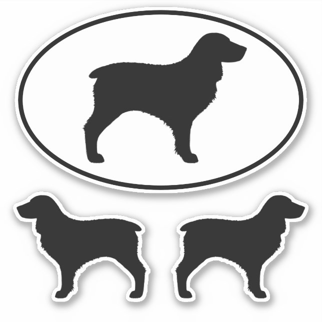 Boykin Spanel Hund Silhouetten Vinyl Sticker Set (Vorderseite)