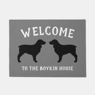 Boykin Spanel Hunde Silhouetten Custom Fußmatte