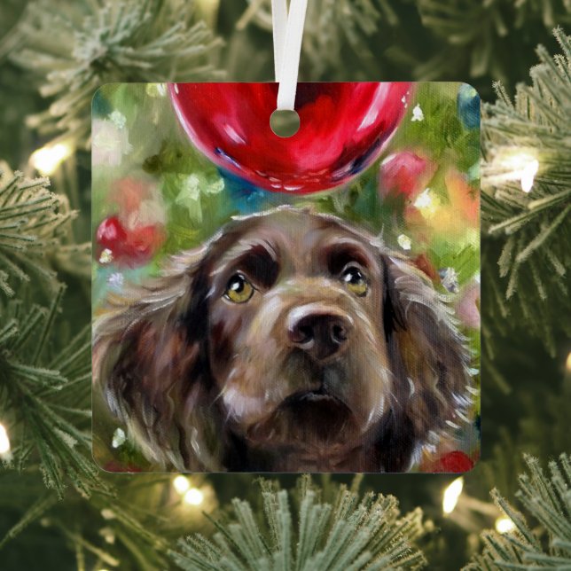 Boykin Spanel Welppy Ornament Weihnachten "Wish" (InSitu)