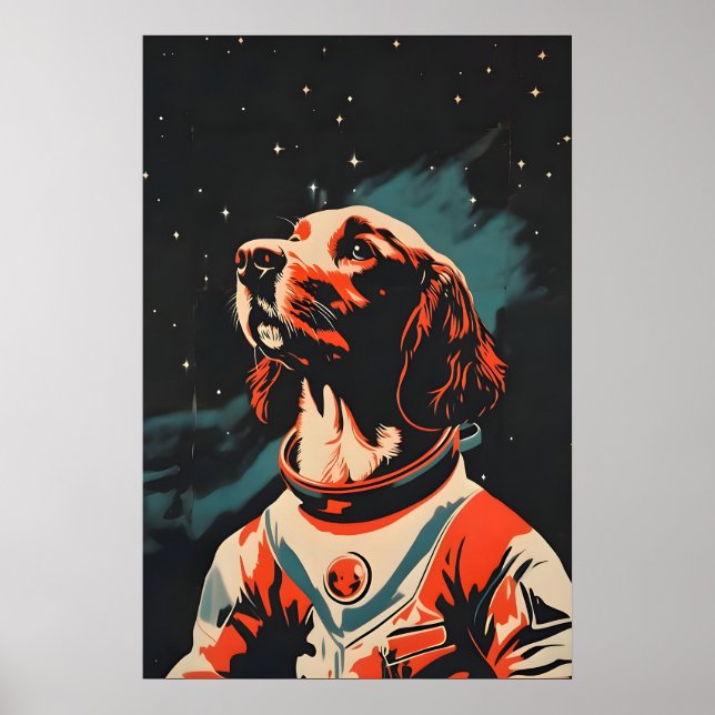 Boykin Spaniel Astronaut Poster, Boykin Spaniel Poster (Vorne)