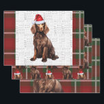 Boykin Spaniel Christmas Dog Deep Red Kariert Geschenkpapier Set<br><div class="desc">Ein bezaubernder Boykin Spaniel ist mit seiner Weihnachtsmannmütze für die Ferienzeit bereit. Dieser niedliche Weihnachtshund ist mit einem karierten Urlaub auf diesem Set der Geschenkpackung für den Hundefreund gepaart.</div>