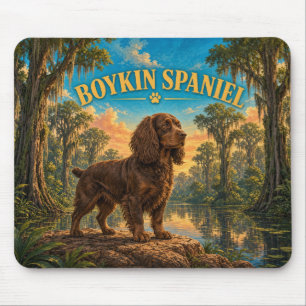 Boykin Spaniel, Congaree Swamp Vintage-Wasserfarbe Mousepad