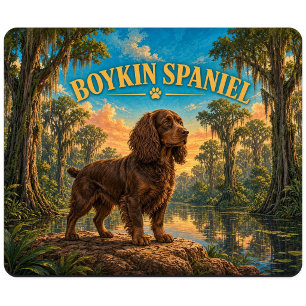 Boykin Spaniel, Congaree Swamp Vintage-Wasserfarbe Mousepad