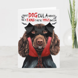 Boykin Spaniel Dog Funny Count DOGcula Halloween Feiertagskarte