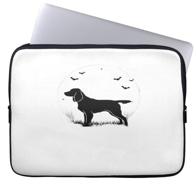 Boykin Spaniel Dog - Halloween Moon Silhouette Cla Laptopschutzhülle (Vorderseite)