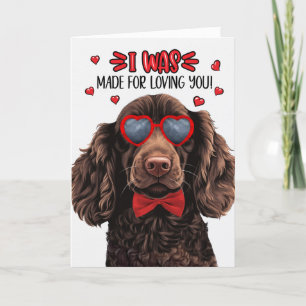 Boykin Spaniel Dog Made for Love You Valentine Feiertagskarte