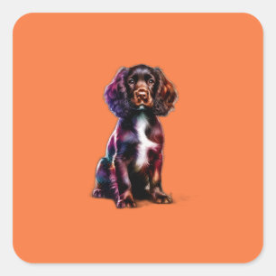 Boykin Spaniel Dog Quadratischer Aufkleber