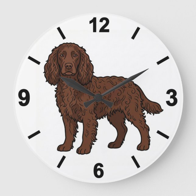 Boykin Spaniel Dog Wall Clock Pet Home Decor Große Wanduhr (Vorderseite)