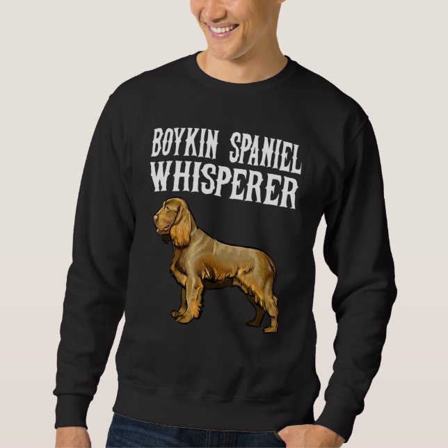 Boykin Spaniel Flüsterer Hund Sweatshirt (Vorderseite)