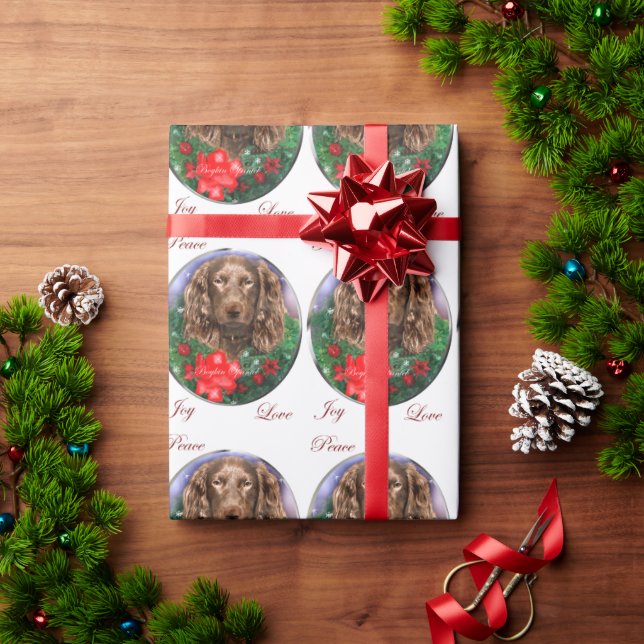 Boykin Spaniel Frohe Weihnachten Geschenkpapier (Feiertagsgeschenk)