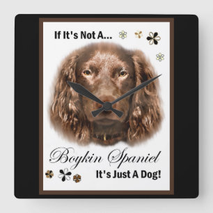 Boykin Spaniel Gifts Quadratische Wanduhr