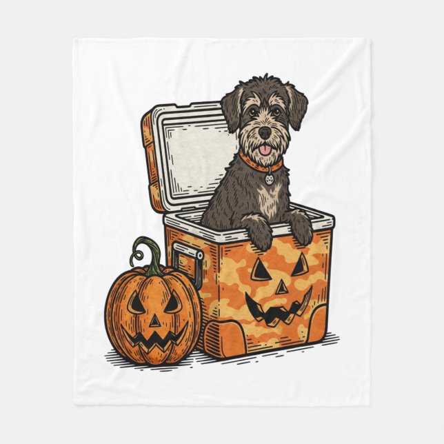 Boykin Spaniel Halloween Fleecedecke (Vorderseite)